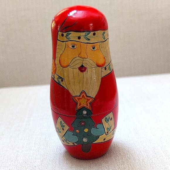 Festive Ganz Santa Claus Nesting Dolls by Ganz Set of 5 - Picture 1 of 9